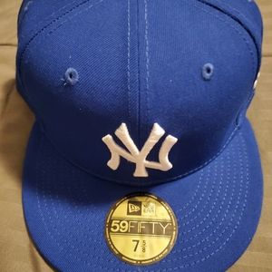 NEW YORK YANKEES NEW ERA 59FIFTY 2009 SIDE PATCH HAT 7 5/8 SIDE PATCH HAT ROYAL